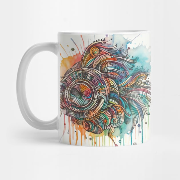 Psychedelic looking abstract illustration of  fish by WelshDesigns